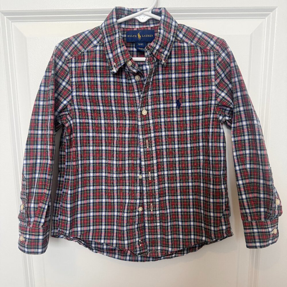Boys Polo Ralph Lauren Long Sleeved Button Down 4T